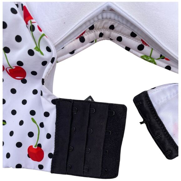 Torrid Curve Dream Wire-Free Push-Up Bra Sz44DD Novelty Polka Dot Cherry Print - Picture 6 of 13
